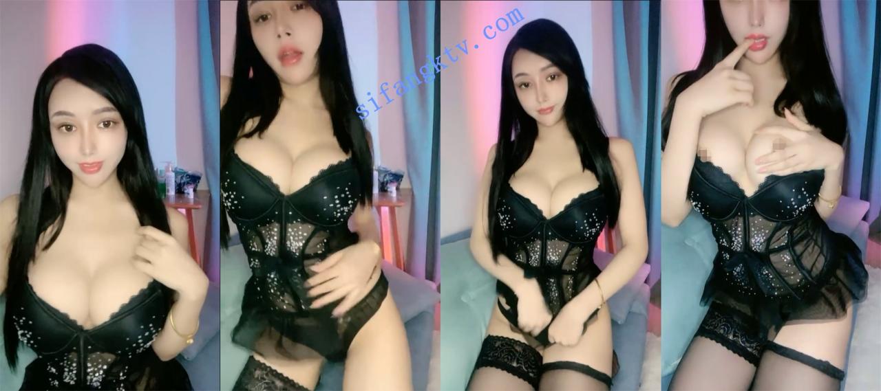 女神下海! 水水酱 一袭黑裙气质爆表 一对豪乳肥鲍特写 图 01
