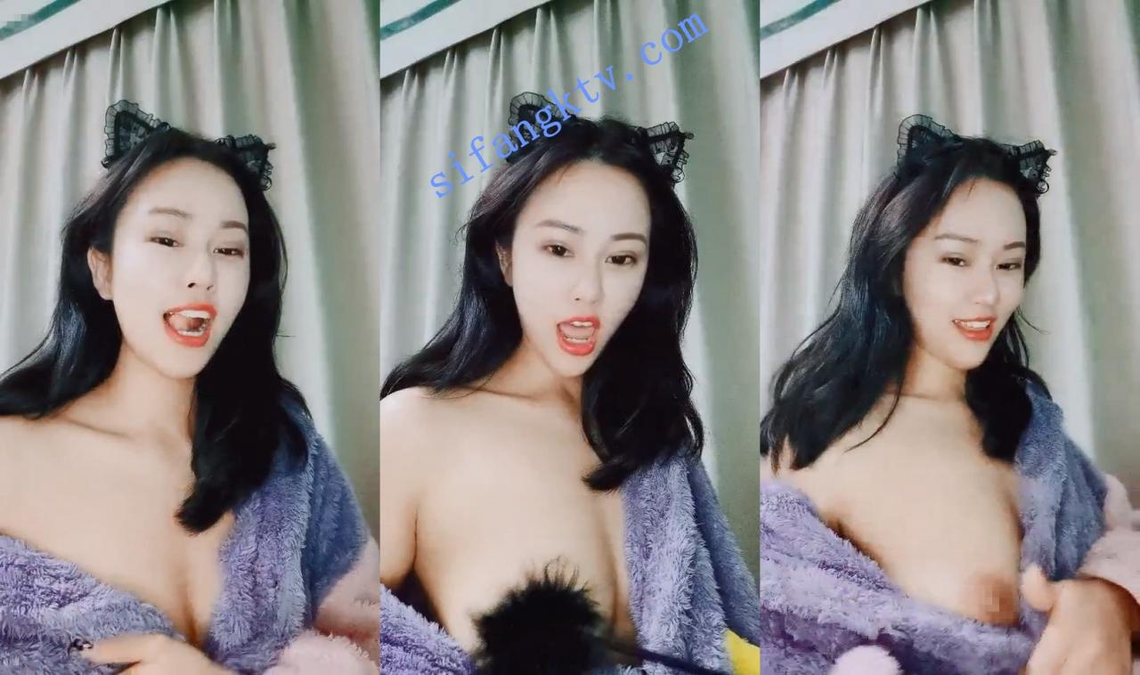 ₩ 小叶液 性感妩媚小野猫会撩人道具抽插骚穴自慰呻吟 图 02