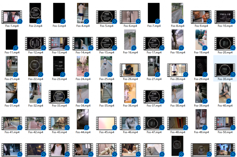 【自行打包】 FSS冯珊珊 户外露出 168V 合集 13G 全新转制【百度云】