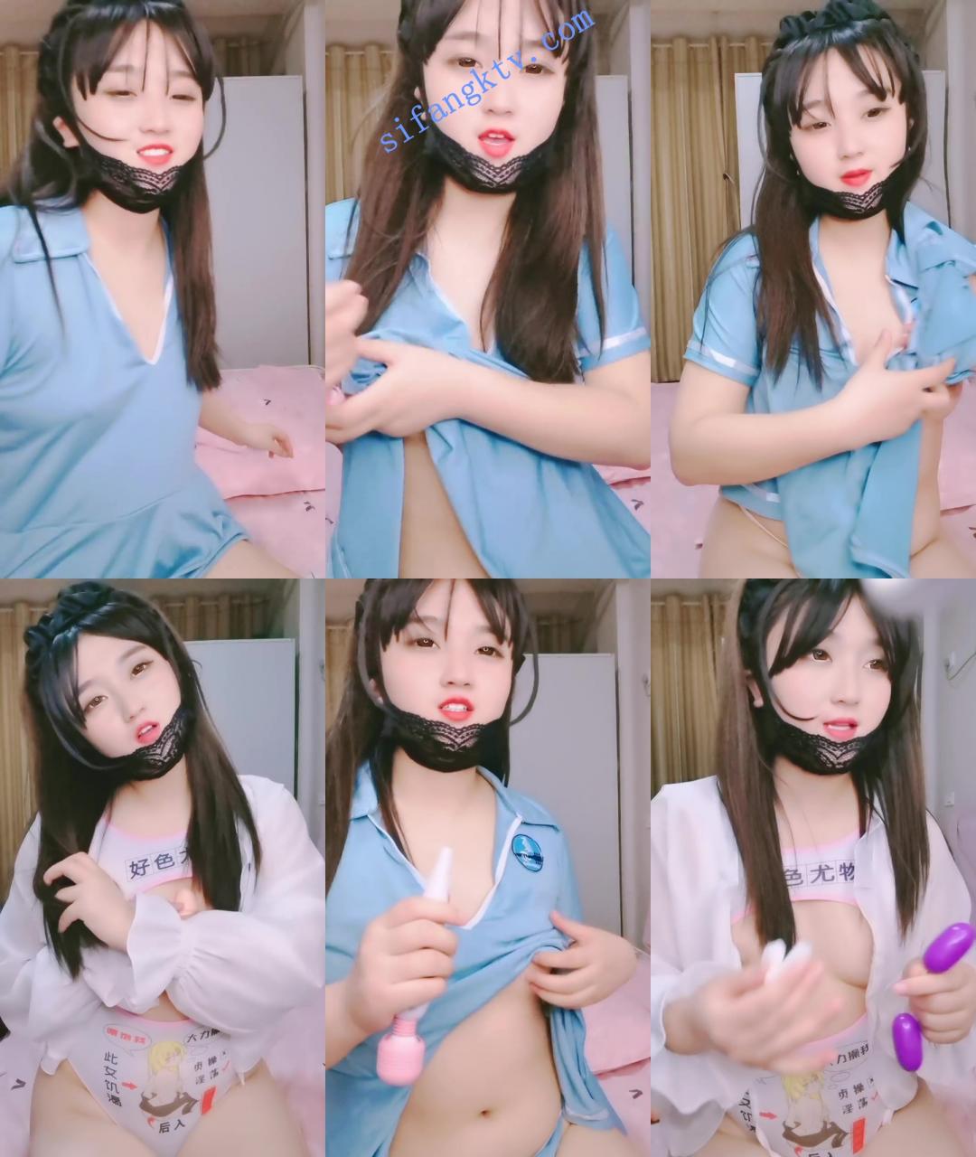 超级粉嫩~ 19岁粉妹妹 童颜美乳~全裸道具自慰~趴穴特写~ 图 01