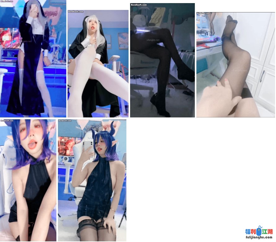 【极品网红 佳佳拖把】顶级COS 黑丝美腿 极品修女制服诱惑【1.8G】