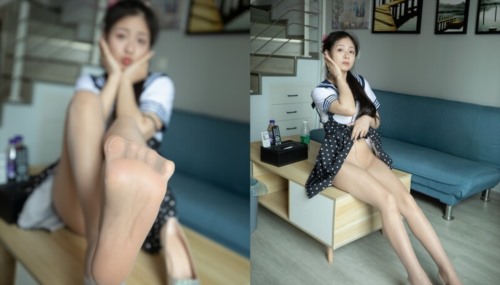 60248-学院派清纯系超高颜值梦丝新模【紫馨】内部众筹无内丝卝袜2套 拍摄花絮⚡美卝腿玉卝足超级性卝感