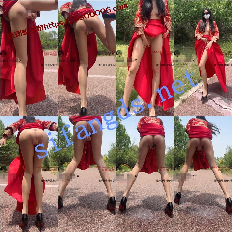 边走边尿 烧婊子 金秘书+虾米 5月露出裸舞喷尿福利 图 08