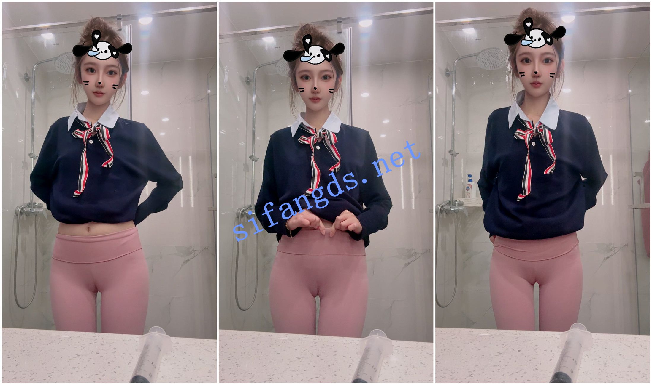 快手福利 en崽/胡豆豆/莫小陌 大奶骆驼趾丝袜美腿诱 图 02