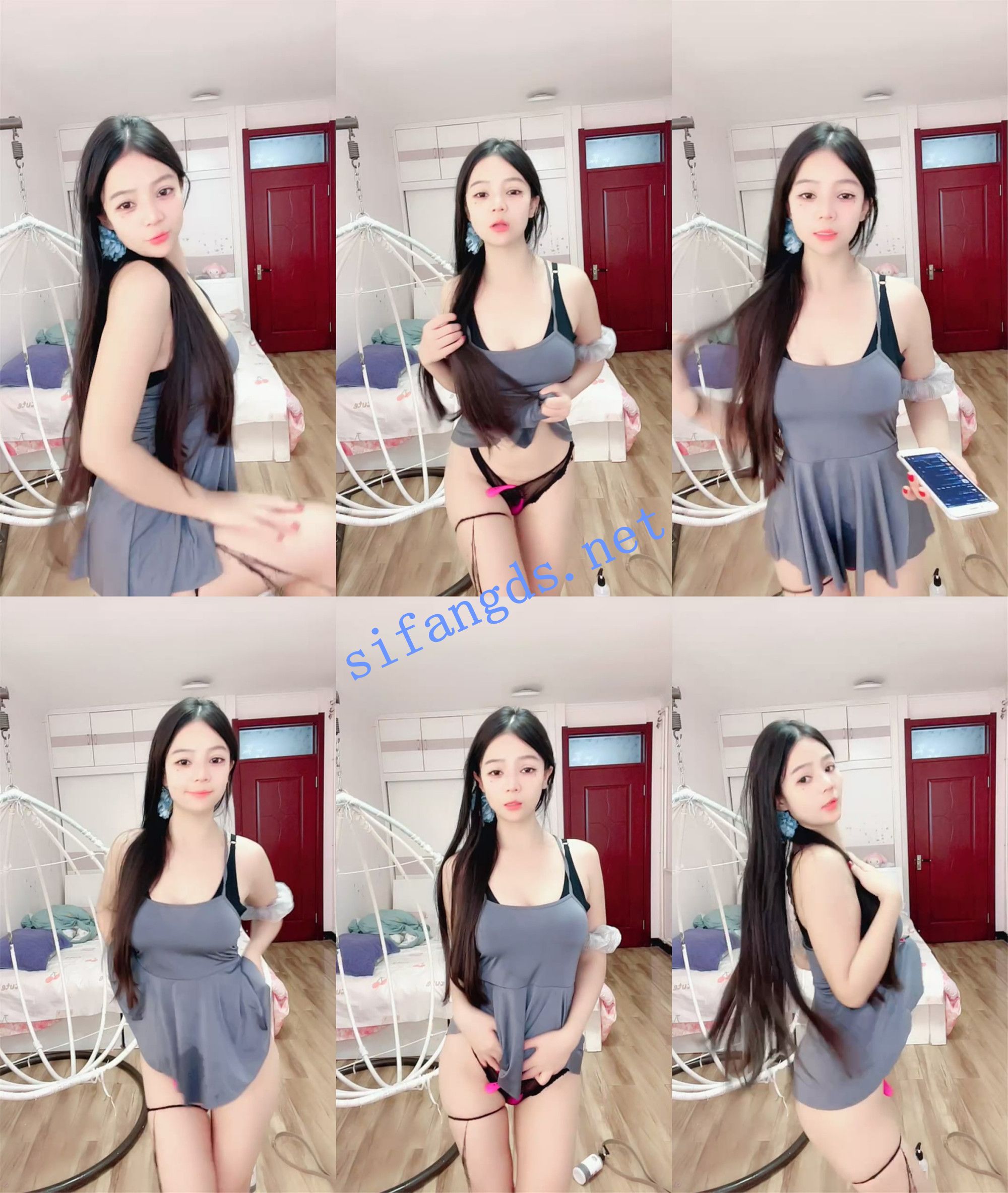 骚舞魅惑~电臂美女~ 夜场女孩 抖音热舞~塑料凳道具狂插 图 01