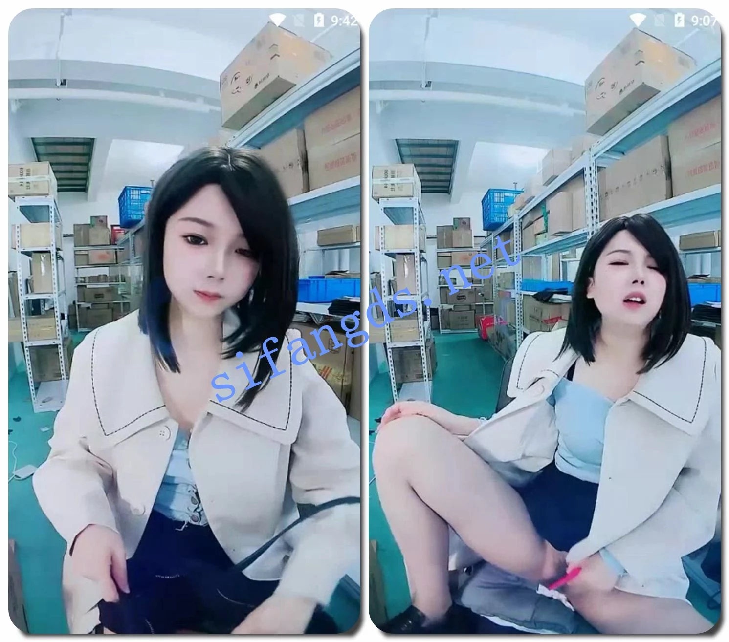 ██仓库管理员! 沫筱夏 上班跳蛋直播,厕所自慰喷水 图 02
